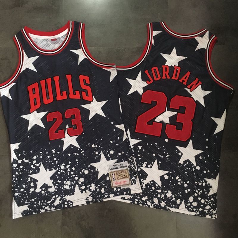 Men Chicago Bulls 23 Jordan Black Independent day embroidery series NBA Jerseys